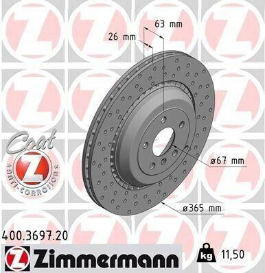 Zimmermann 400.3697.20 Auto-Bremsanlagen