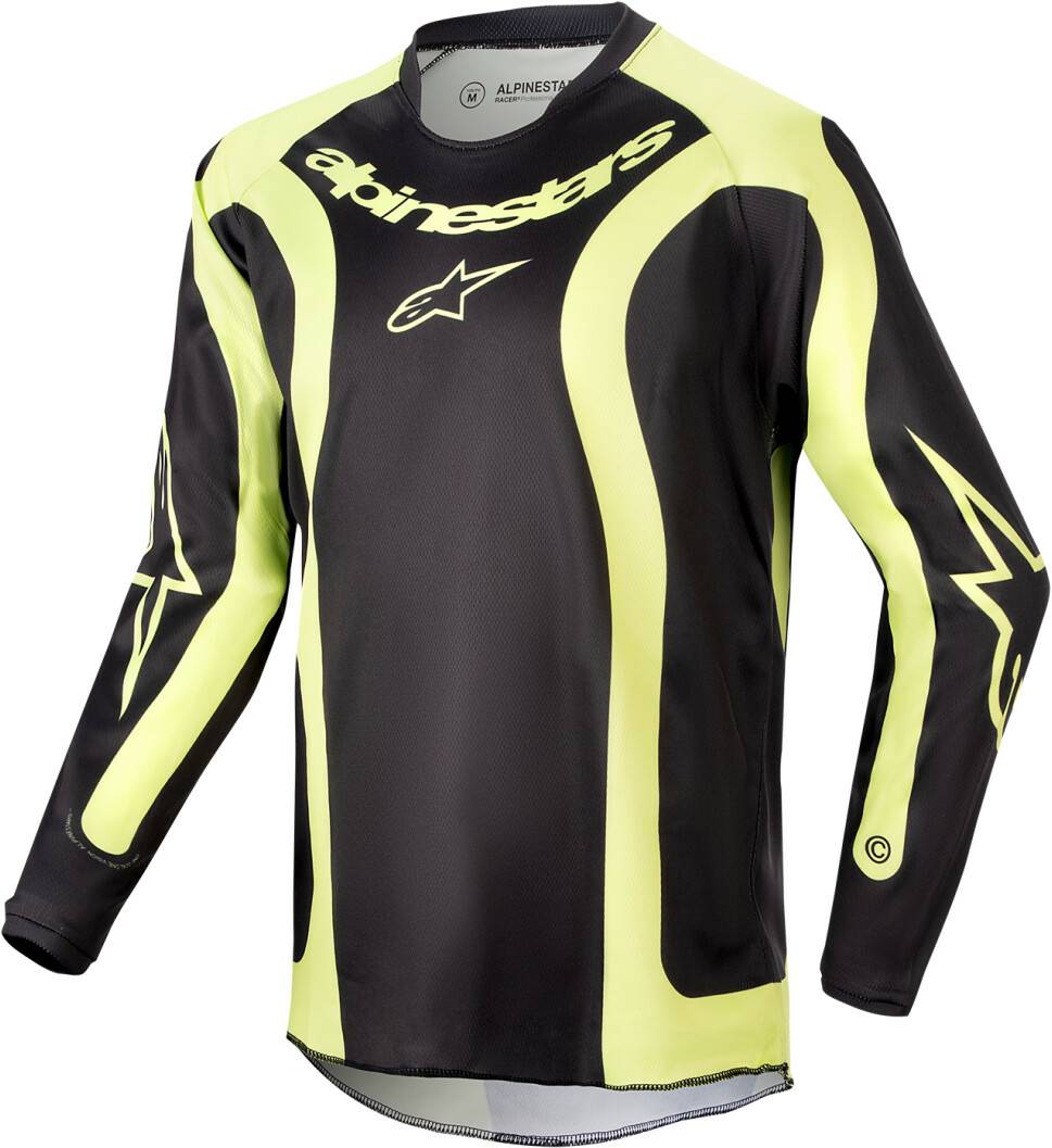 Alpinestars Racer Lurv Jugend Jersey schwarz/gelb Motocross-Jerseys