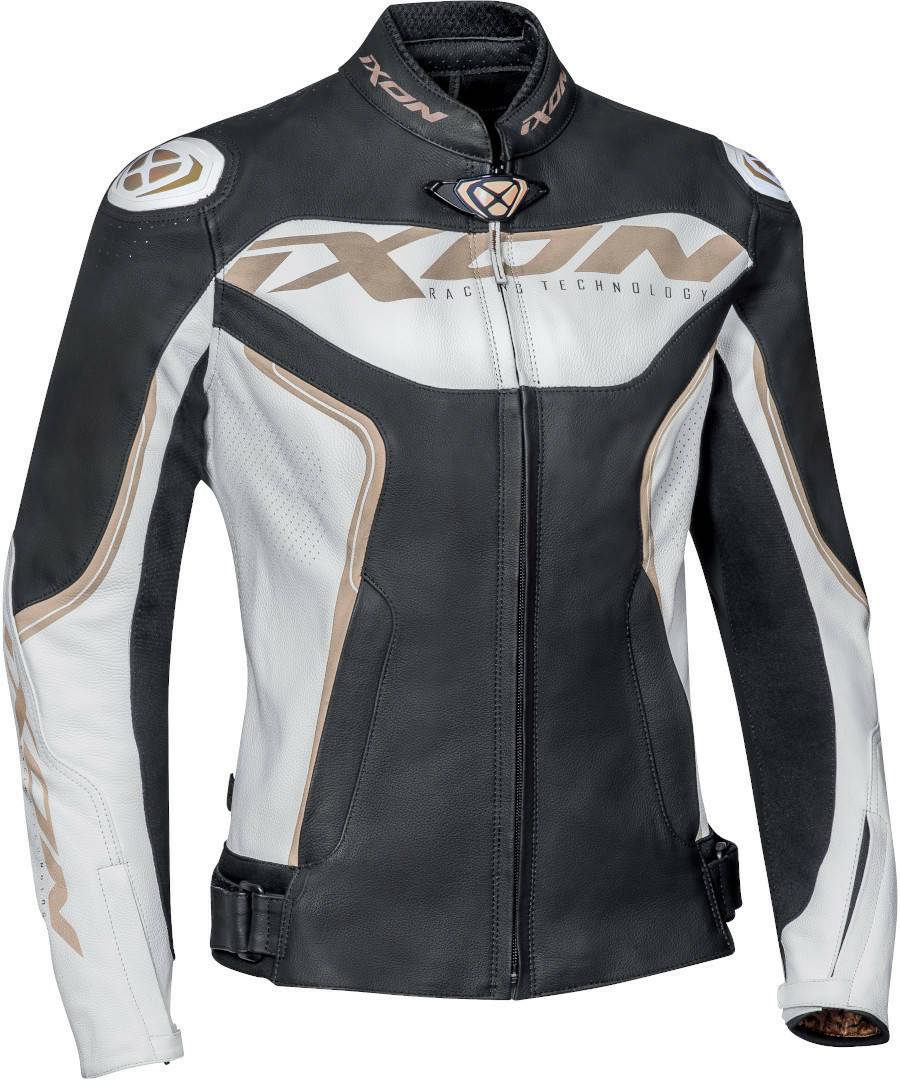 IXON Trinity DamenjackeLady Jacket Black/White/Gold Motorradjacken