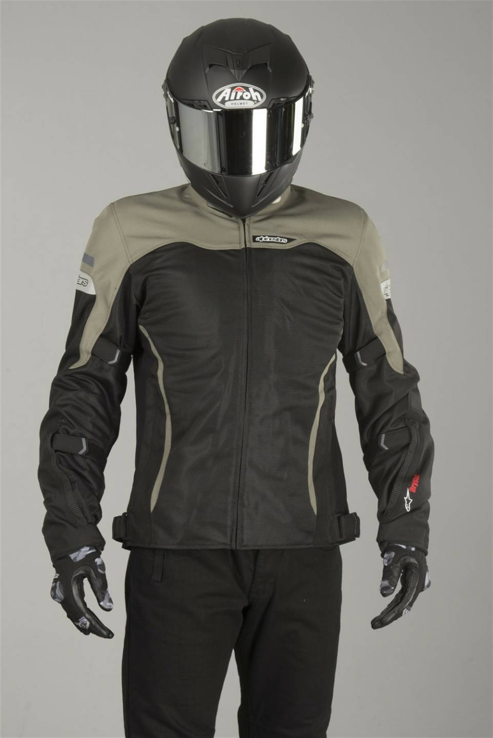 Motorradjacken Alpinestars Leonis Drystarschwarz/grün