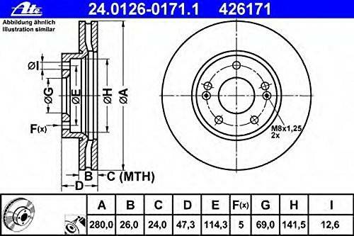 ATE 24.0126-0171.1 Auto-Bremsanlagen