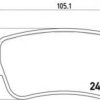 Brembo Bremsbeläge hinten für Fiat Croma Scheibenbremsbelagsatz (P 23 102) Auto-Bremsanlagen